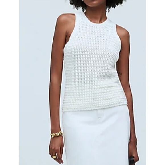Madewell Sweaters - Madewell Crochet-Knit Crewneck Sweater Tank Size XS NWT